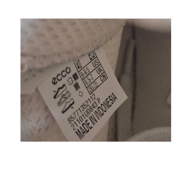 Ecco White Tan Multi Color Cashmere Soft Classic Retro Sneakers Shoes 9 - 9 1/2 - Picture 6 of 6